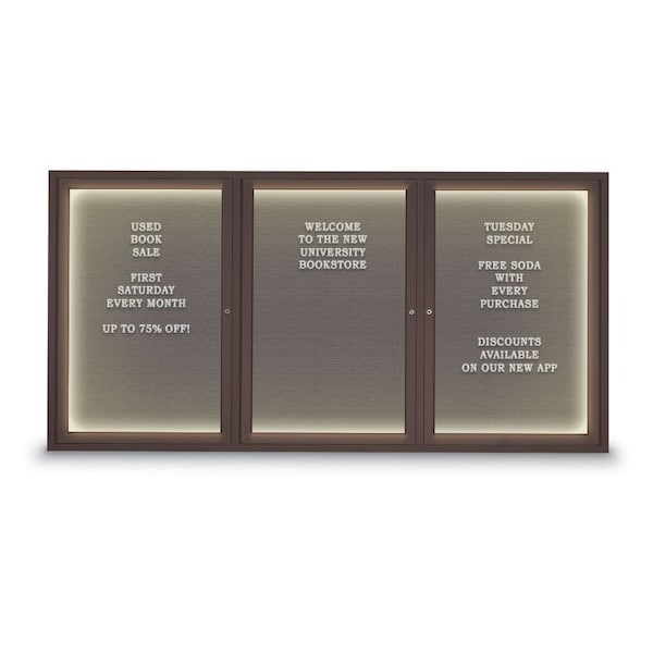 Indoor Enclosed Combo Board, 42"x32", Black Frame/Blue & Burgundy